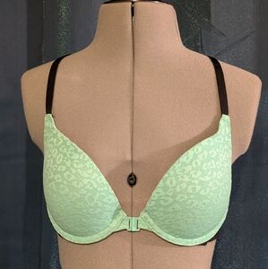 Diamond Racerback Push Up Bra 34B Light Blue Black by PINK Victoria Secret